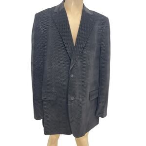 KS Signature
 Men’s Textured Blazer in Black/Grey Pattern Size 50 Tall